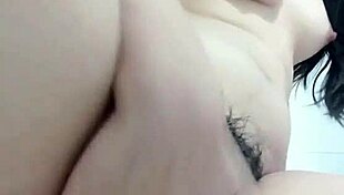 vietnamese wife fingers her wet pussy solo at home