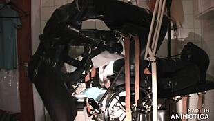 nurse agnes pegs slave's ass with huge dildo till he squirts cum everywhere 😈