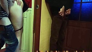 Hey wife sneaks off at party while cuck hubby watches her get shared