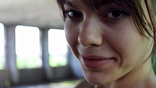 sexiest fitness babe stretches hairy pussy outdoors flexing horny