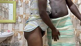 Fucking Step Mom's Tight Pussy with Long Cock in Bathroom While Dad's Away!