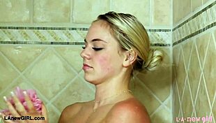 did cute teen blonde really shower just for daddy's casting?