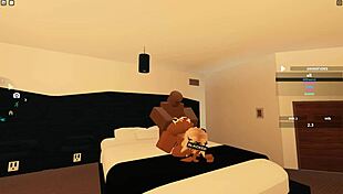 roblox babe rides big black cock in wild ebony session