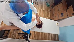 gynecologist fingers redhead patient to orgasm in hospital exam