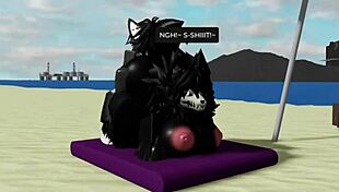 hard beach pounding with scp-1471 mal0's big tits bouncing cowgirl style 💦