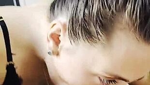 i'm gagging on this cock so messy while rimming his balls deepthroat style