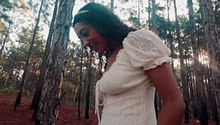 Forest Walk Turns into Deepthroat Gagging on Huge Cock Outdoors