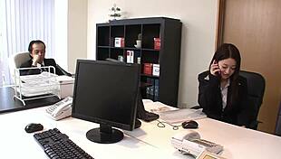 Sexy Petite Asian Secretary Seduces Boss For Creampie Office Ride