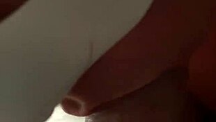 greedy milf housewife drools on muscular big cock with ball licking and spitting