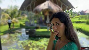 Skinny Teen Eats Cum Pasta In Cafe With Facial Dripping Down