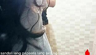 snuck my best friend from the party into bathroom for sneaky milf fuck