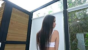 i need your hot cum deep inside me beautiful petite latina teen begs to get pregnant creampie