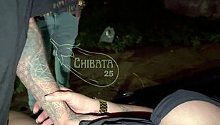 Monica Lima rides 25cm cock publicly cuckold
