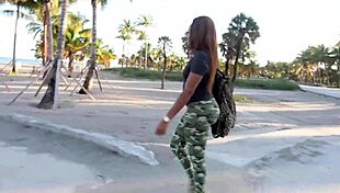damn this sexy ebony babe sucks huge cock deep in key biscayne public bathroom