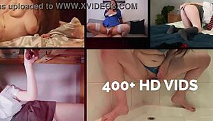 two british 18+ teens slurp lucky guy's cock in ffm threesome