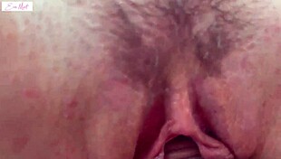 eva myst grinds hairy pussy on huge cock till explosive cumshot