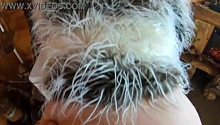 imagine this curvy latina milf in leather and fur, deepthroating till cum covers her cameltoe ass