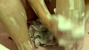 japanese wife bathes sexy showing cute big breasts
