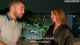 Girlfriend's busty redhead cousin sneaks over unfaithful sucking cock before wild cowgirl ride