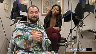 DR TAMPA'S CORPORATE SLAVE MINNIE ROSE GETS SPANKED AND VIBRATED BACKSTAGE IN LATEX!