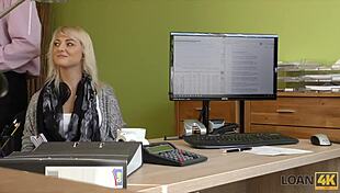 damn this czech teen spreads her tiny legs wide in office for cash after interview