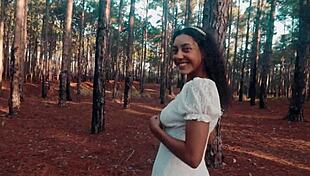 Forest Walk Turns into Deepthroat Gagging on Huge Cock Outdoors