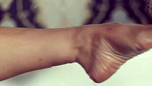 Lady snow masturbates solo with dildo and golden shower finish