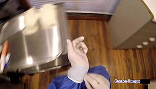 DR TAMPA'S CORPORATE SLAVE MINNIE ROSE GETS SPANKED AND VIBRATED BACKSTAGE IN LATEX!