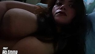 Ms Emma's big juicy Filipina tits tempt and tease in solo play