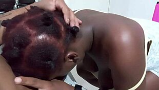 Cum All Over Me! Dirty Ebony Slut Sucks Big Cock Sloppily