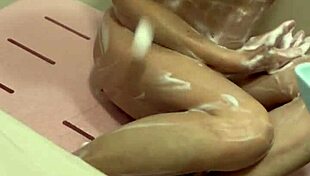 japanese wife bathes sexy showing cute big breasts
