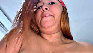 look at those big natural tits bounce as latina gets doggystyle pounded by neighbor's huge cock!