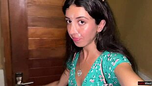 Skinny Teen Eats Cum Pasta In Cafe With Facial Dripping Down