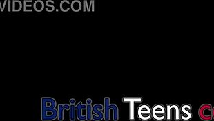 two british 18+ teens slurp lucky guy's cock in ffm threesome