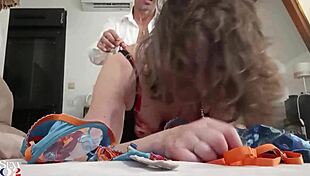 french slut in satin stockings heels rims asshole and fucks hard 💦