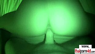 big-boobed thai teen lily koh secretly takes massive white cock pounding in dim shadows