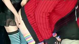 Strap-On Pegging Woman Fucks Pantied Guy to Hands-Free Ejaculation!