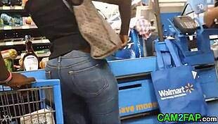 hidden cam captures every curve of that bbw ass up close