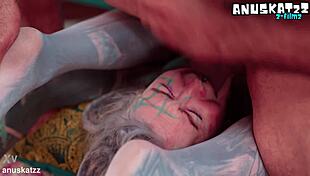 inked alternative slut raw fucked cum filled post interview