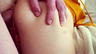 eva myst teases with oiled pussy before slow creamy doggystyle fuck