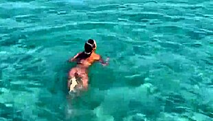 Monika Fox Swims Naked in Pool and Sea Pierced Nipples