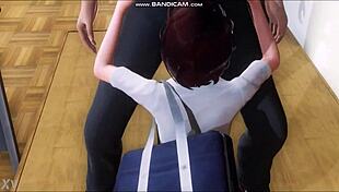 Brunette Sucks Teacher Cock In Classroom