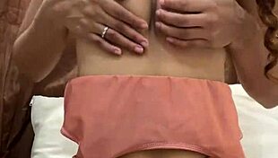 petite latina amateur caresses her pussy dreaming of huge cock