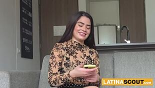 Amateur 18yo colombian model deepthroats producer's monster cock and big tits bounce in rough casting fuck