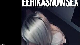 Bombshell Bimbo Delivers Perfect Petite Monster Cock Blowjob