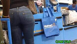 hidden cam captures every curve of that bbw ass up close