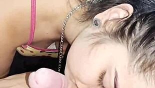 she nails perfect blowjob then rides so tasty the creampie had to burst inside her
