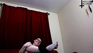 chubby ass squeezes into tight leggings and thong