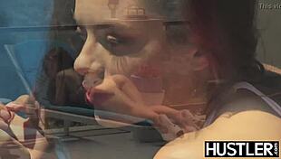 Lana Rhoades pussy stretched wide by monster cock rough pounding