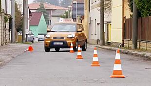 Blonde Bombshell Barbie Sins Driving Lesson In Lingerie